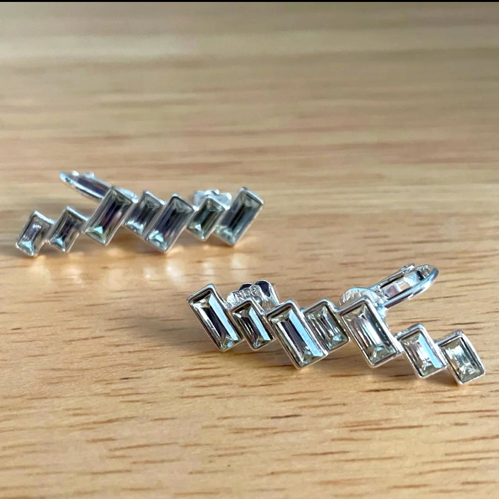 Avon Cascading Rhinestone Ear Cuffs / Climbers - NEW